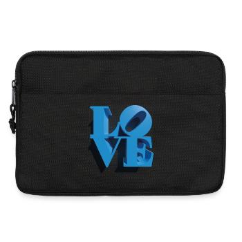AMOUR 3D Cyan - Sacoche pour ordinateur portable 13 pouces - noir - Devant