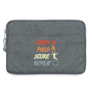 Handball Vintage Look - Laptoptasche 13" - Grau meliert - Vorne