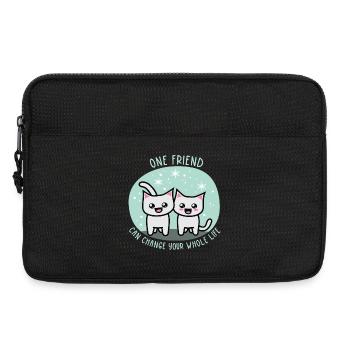 One friend can change your whole life - Laptop bag 13" - black - Front
