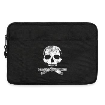 Crâne d’art martial - Sacoche pour ordinateur portable 13 pouces - noir - Devant