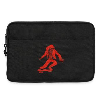Red Skeleton on Skateboard - Laptop bag 13" - black - Front