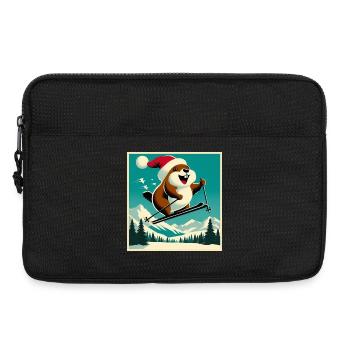 Murmeltier Ski Vintage Poster - Laptoptasche 13" - Schwarz - Vorne