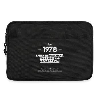 1978 Année de construction - Né en 1978 - Sacoche pour ordinateur portable 13 pouces - noir - Devant