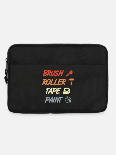 Brush Roller Tape Paint - Laptoptasche 13" - Schwarz