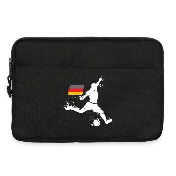 Fußball Deutschland Spieler Team Explosion EM 2024 - Laptoptasche 13" - Schwarz - Vorne