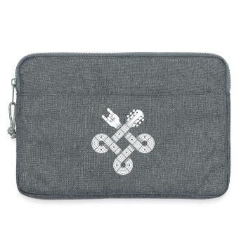 Celtic Knot Gitarre. Rock- und Metal-Musik-Grafik - Laptoptasche 13" - Grau meliert - Vorne