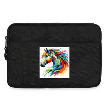 Pferd - Laptoptasche 13" - Schwarz - Vorne