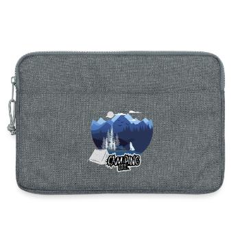 Vie de camping Nuit en montagne - Sacoche pour ordinateur portable 13 pouces - gris chiné - Devant
