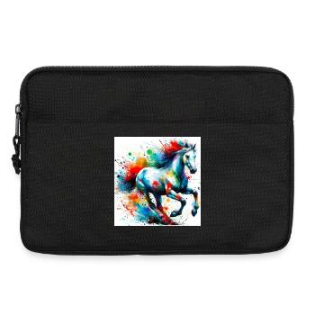 Pferd - Laptoptasche 13" - Schwarz - Vorne