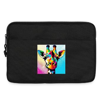 Giraffe Pop Art - Laptoptasche 13" - Schwarz - Vorne