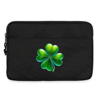 Trèfle à quatre feuilles - Sacoche pour ordinateur portable 13 pouces - noir - Devant