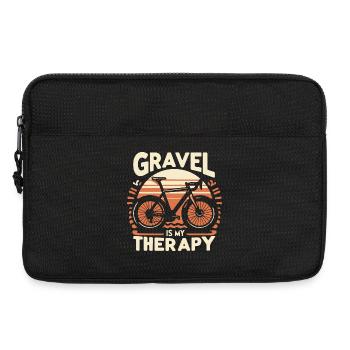 T-shirt de thérapie par vélo de gravier - Sacoche pour ordinateur portable 13 pouces - noir - Devant