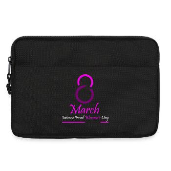 8 März Internationaler Frauentag - Laptoptasche 13" - Schwarz - Vorne