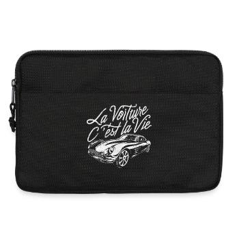 La voiture c'est la vie humour anniversaire - Sacoche pour ordinateur portable 13 pouces - noir - Devant