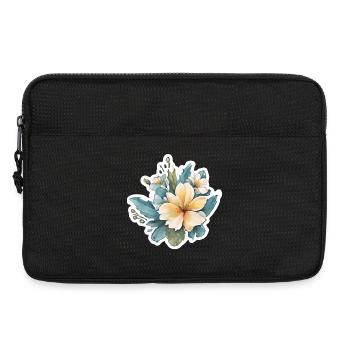 Gelbe Blume - Laptoptasche 13" - Schwarz - Vorne
