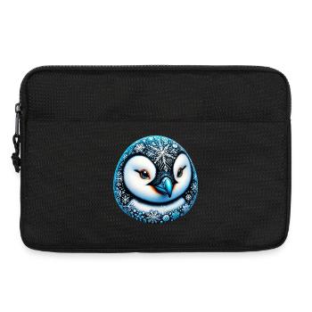 Pingouin flocon de neige flocons de neige - Sacoche pour ordinateur portable 13 pouces - noir - Devant