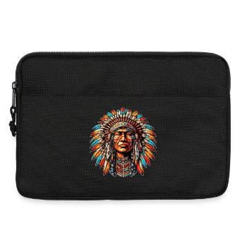 Amerikanisch Indianer Amerikanische Rote Haut - Laptoptasche 13" - Schwarz - Vorne