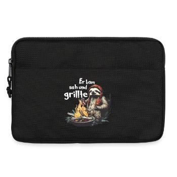 Er kam sah und grillte Sloth Griller - Laptoptasche 13" - Schwarz - Vorne
