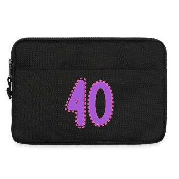 40. 40 ANS. 40e ANNIVERSAIRE. ANNIVERSAIRE 40 ANS. - Sacoche pour ordinateur portable 13 pouces - noir - Devant