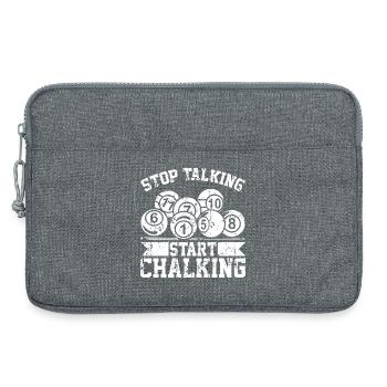 Stop Talking Start Chalking - Laptoptasche 13" - Grau meliert - Vorne