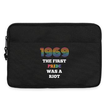 Mois de la fierté LGBT - La première fierté était une émeute - Sacoche pour ordinateur portable 13 pouces - noir - Devant