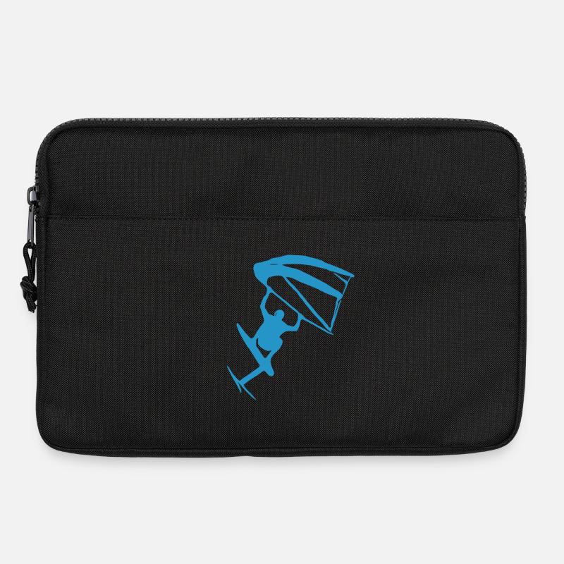 Wingfoiling Sticker - Laptop bag 13" - black