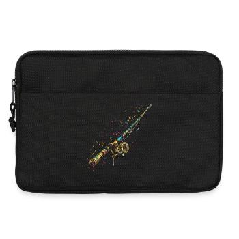 Graffiti de canne à pêche - Sacoche pour ordinateur portable 13 pouces - noir - Devant