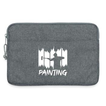 Painting and varnishing - Laptop bag 13" - heather grey - Front