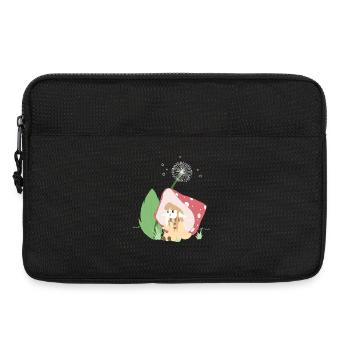 fille champignon en couleur - Sacoche pour ordinateur portable 13 pouces - noir - Devant
