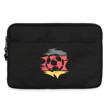 Fußball Illustration Deutschland Ball Grafik Logo - Laptoptasche 13" - Schwarz - Vorne