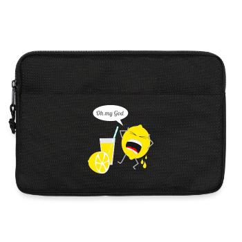 Funny lemon design - Laptop bag 13" - black - Front