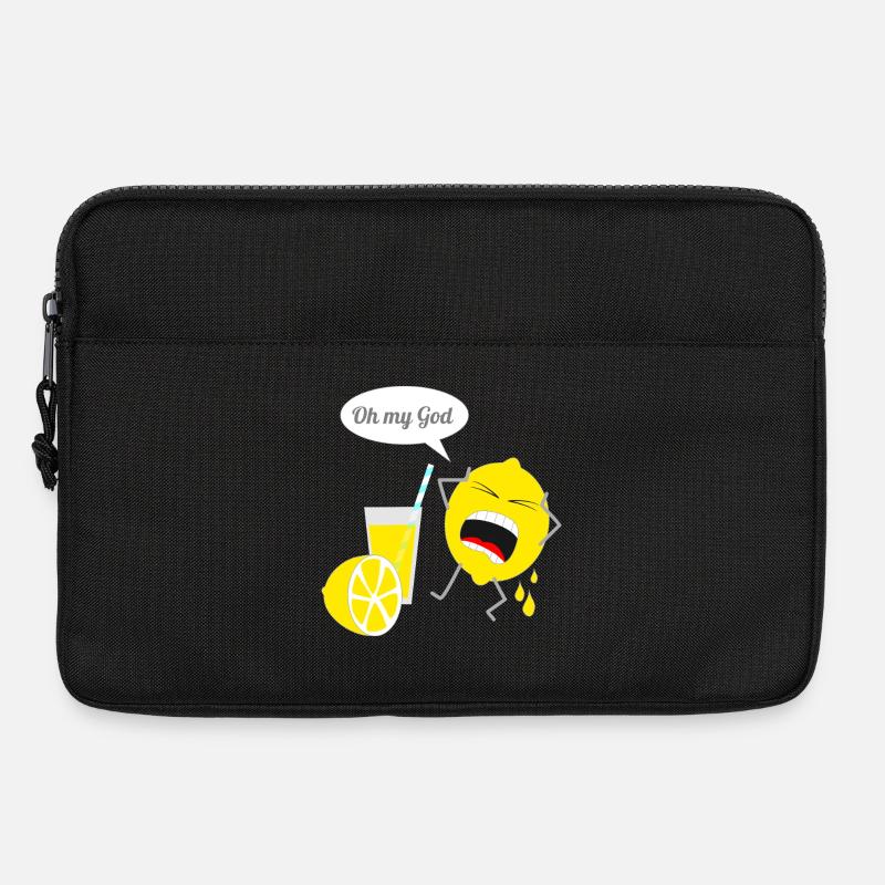 Lustiges Zitronen Design - Laptoptasche 13" - Schwarz