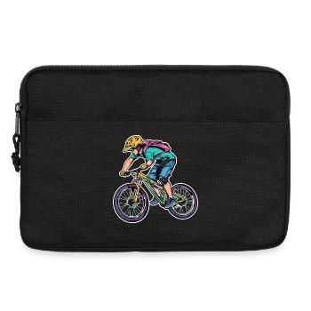 Funny mountain bike lover - Laptop bag 13" - black - Front
