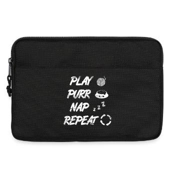 Routine quotidienne du chat - Sacoche pour ordinateur portable 13 pouces - noir - Devant