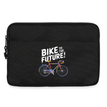 Design de vélo futuriste - Sacoche pour ordinateur portable 13 pouces - noir - Devant