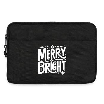 Merry & Bright Hand Lettering - Laptop bag 13" - black - Front