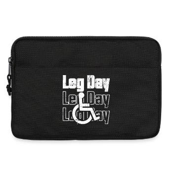 Leg Day Fauteuil roulant Icon Tee - Sacoche pour ordinateur portable 13 pouces - noir - Devant