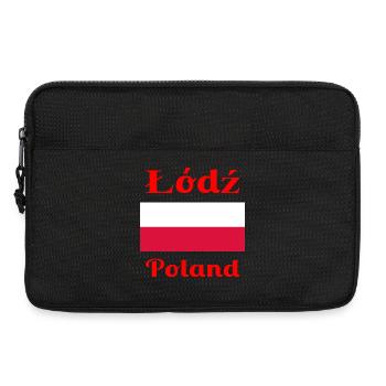 Łódź, Pologne - Imprimés élégants - Sacoche pour ordinateur portable 13 pouces - noir - Devant
