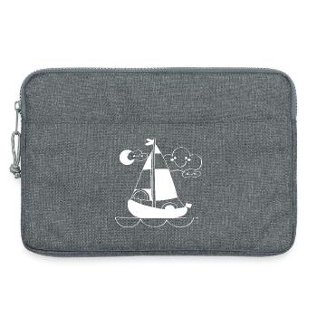 Dessin animé Voile - Sacoche pour ordinateur portable 13 pouces - gris chiné - Devant