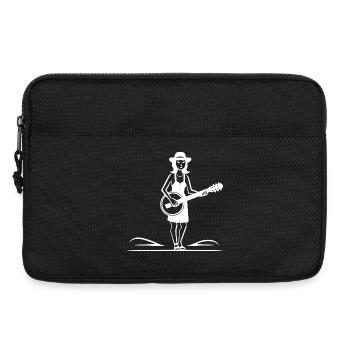 Croquis du joueur de banjo - Sacoche pour ordinateur portable 13 pouces - noir - Devant