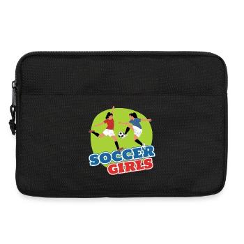 Filles de football - Sacoche pour ordinateur portable 13 pouces - noir - Devant