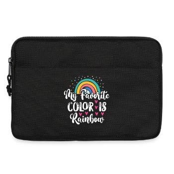 LGBTQ Pride Month - Meine Lieblingsfarbe ist Regenbogen - Laptoptasche 13" - Schwarz - Vorne