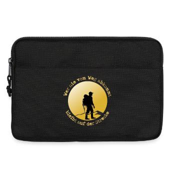 Wanderer auf der Straße - Laptoptasche 13" - Schwarz - Vorne
