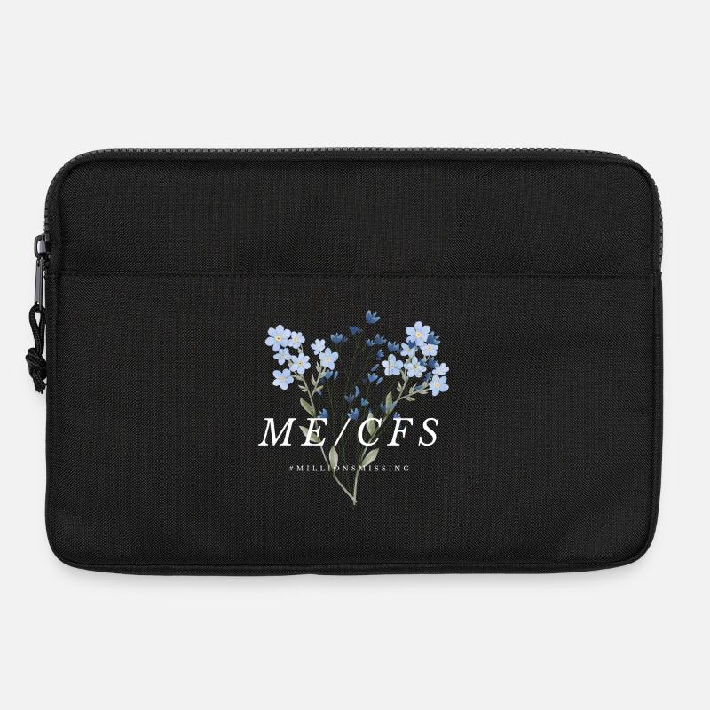 ME/CFS Flowers white - Laptoptasche 13" - Schwarz