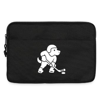 Cool Labrador Hockey Player Minimalist - Laptop bag 13" - black - Front