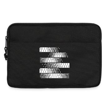 Abstraktes digitales Pixelmuster - Laptoptasche 13" - Schwarz - Vorne