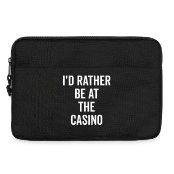 Ich wäre lieber im Casino - Laptoptasche 13" - Schwarz - Vorne