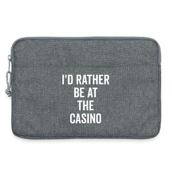 Ich wäre lieber im Casino - Laptoptasche 13" - Grau meliert - Vorne