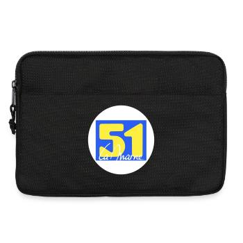 Logo emblématique de La Marne en couleurs vives - Sacoche pour ordinateur portable 13 pouces - noir - Devant
