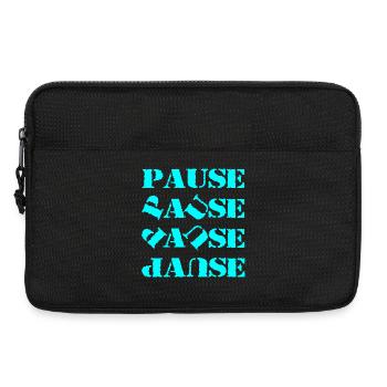 Pause et message d’échappement dans le style artistique - Sacoche pour ordinateur portable 13 pouces - noir - Devant